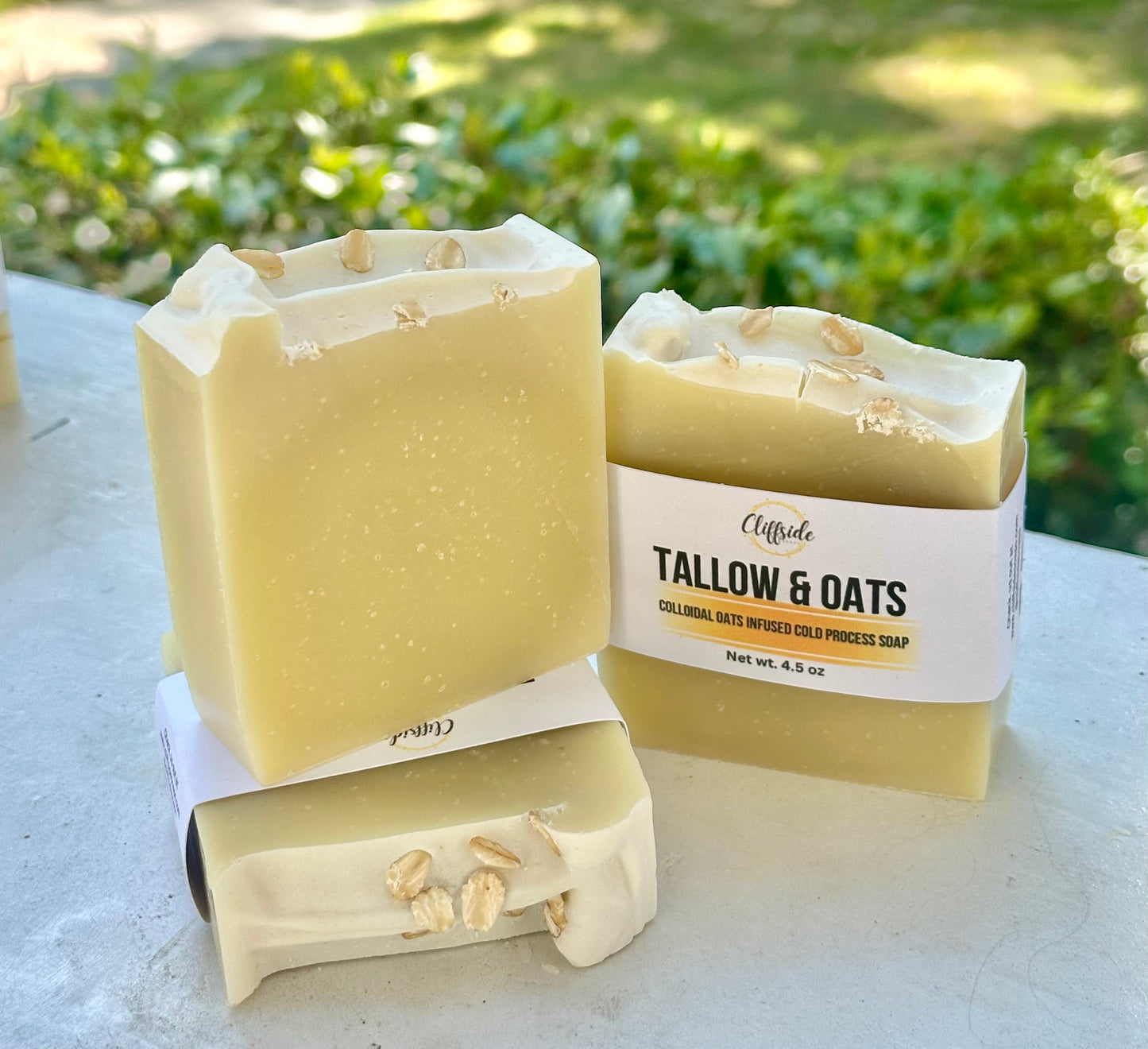 Tallow & Oats Unscented Artisan Soap Bar